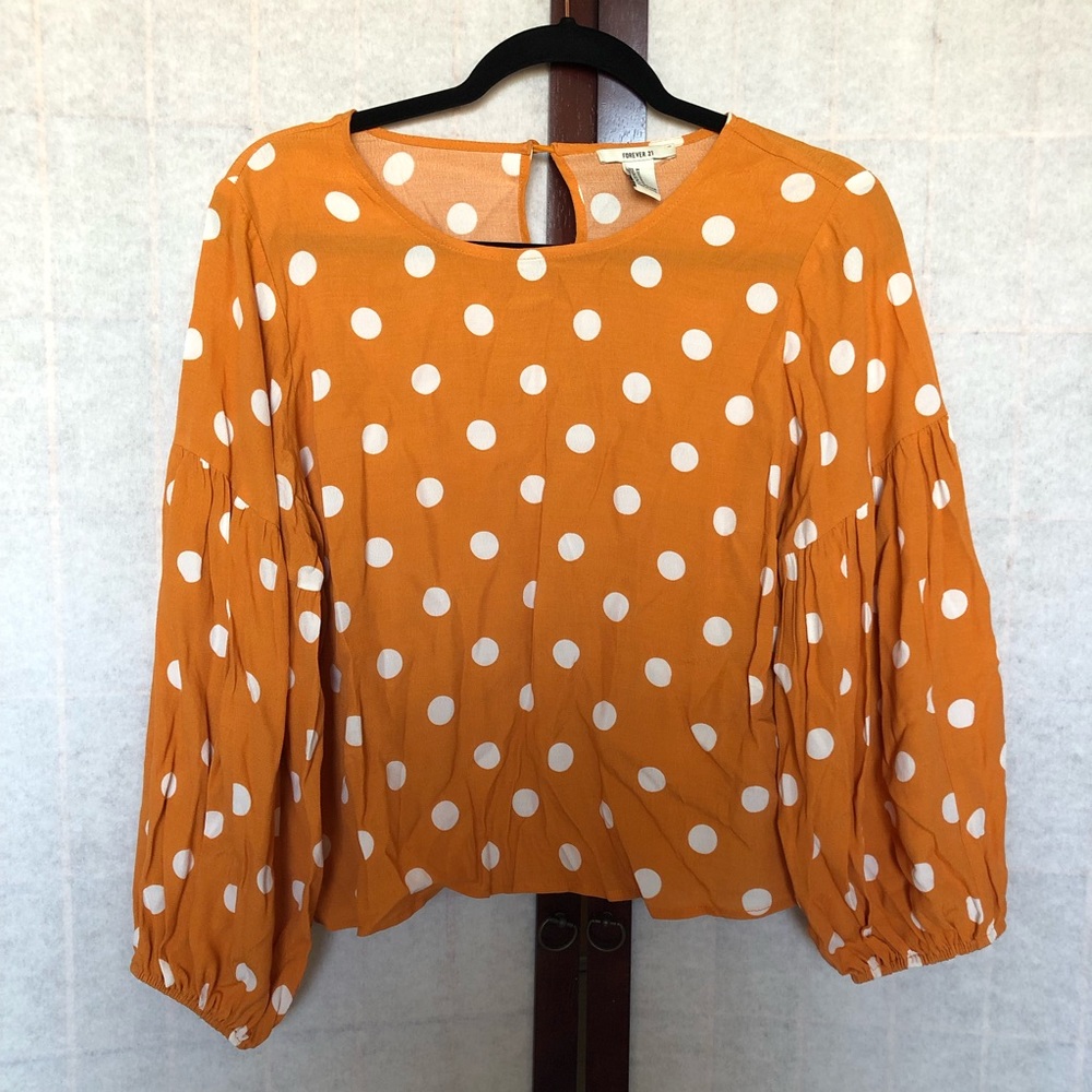 Yellow polka dot top